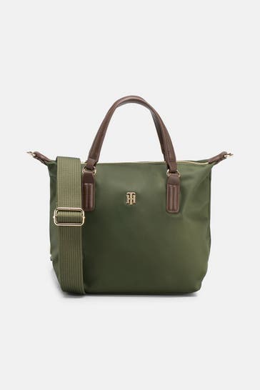 TOMMY HILFIGER Handtasche 'Poppy' oliv