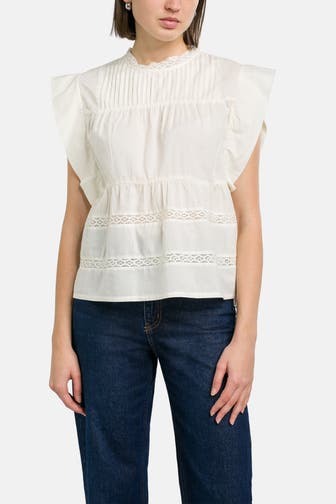 SOAKED Blusentop 'Oliviera' vanille