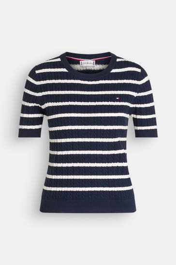TOMMY HILFIGER Strickshirt gestreift