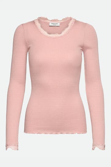 ROSEMUNDE Seidenmix-Longsleeve rosa