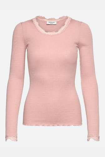 ROSEMUNDE Seidenmix-Longsleeve rosa