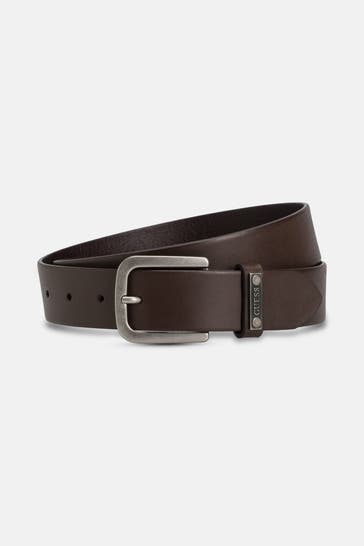 GUESS Ledergürtel dunkelbraun