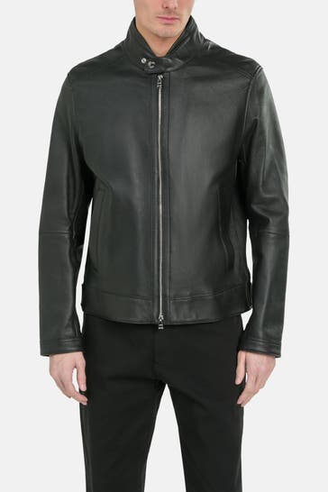 BOSS Lederjacke 'Mansell 2' schwarz