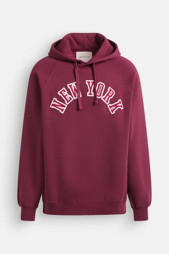GANT Hoodie burgunder
