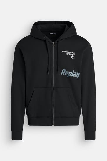 REPLAY Sweatjacke schwarz