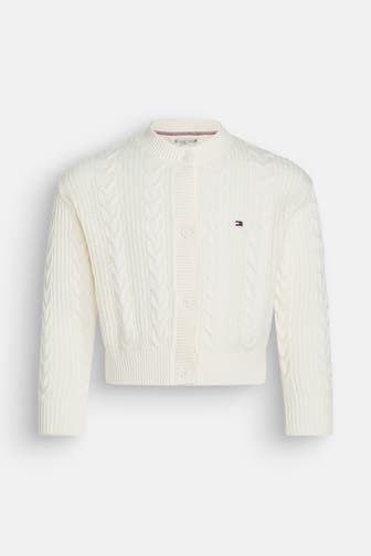 TOMMY HILFIGER Strickjacke ecru