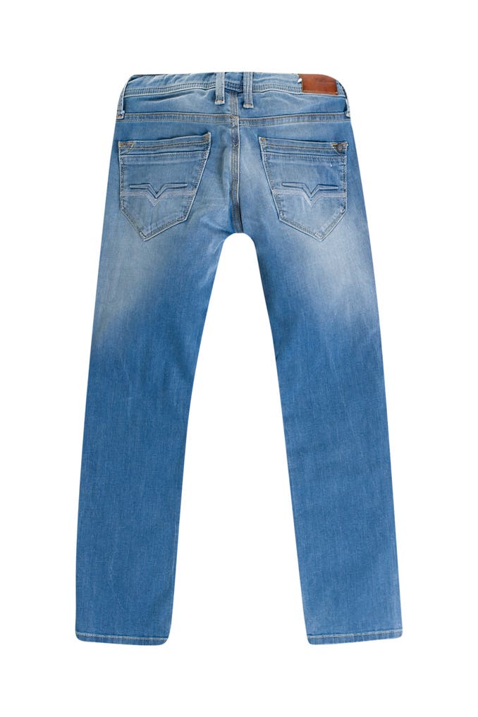 Jeans Slim Pepe Cashed Per Bambini E Ragazzi - Taglio Slim, 5 Tasche, Lavaggio Grigio