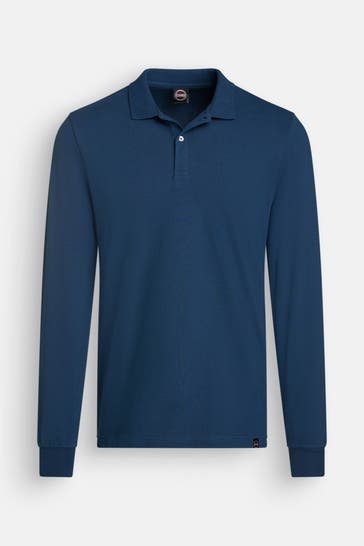 COLMAR Langarm-Polo navy