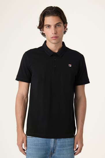 FILA Polo-Shirt 'Monza' schwarz