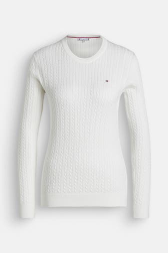 TOMMY HILFIGER Strickpullover offwhite