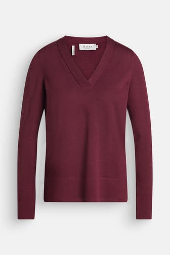 MAERZ MUENCHEN Schurwollpullover weinrot