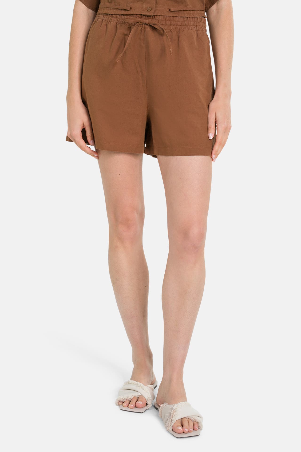 MARC O'POLO DENIM Leinenmix-Shorts braun, Bild 1