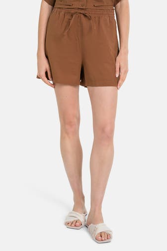 MARC O'POLO DENIM Leinenmix-Shorts braun