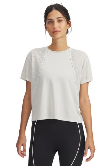 UNDER ARMOUR - Funktionsshirt 'Halo Vent' ecru