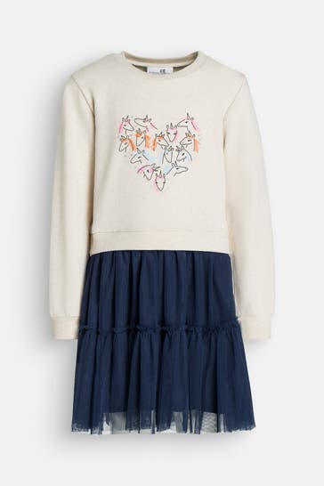 HAPPY GIRLS Sweatkleid zweifarbig