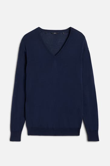 7 FOR ALL MANKIND Seidenmix-Pullover navy