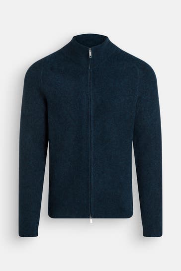 DANIELE FIESOLI Wollmix-Strickjacke navy