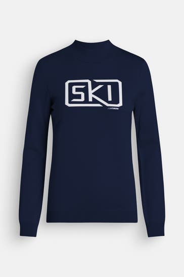 J.LINDEBERG SPORTSWEAR Woll-Strickpullover 'Miracle' dunkelblau