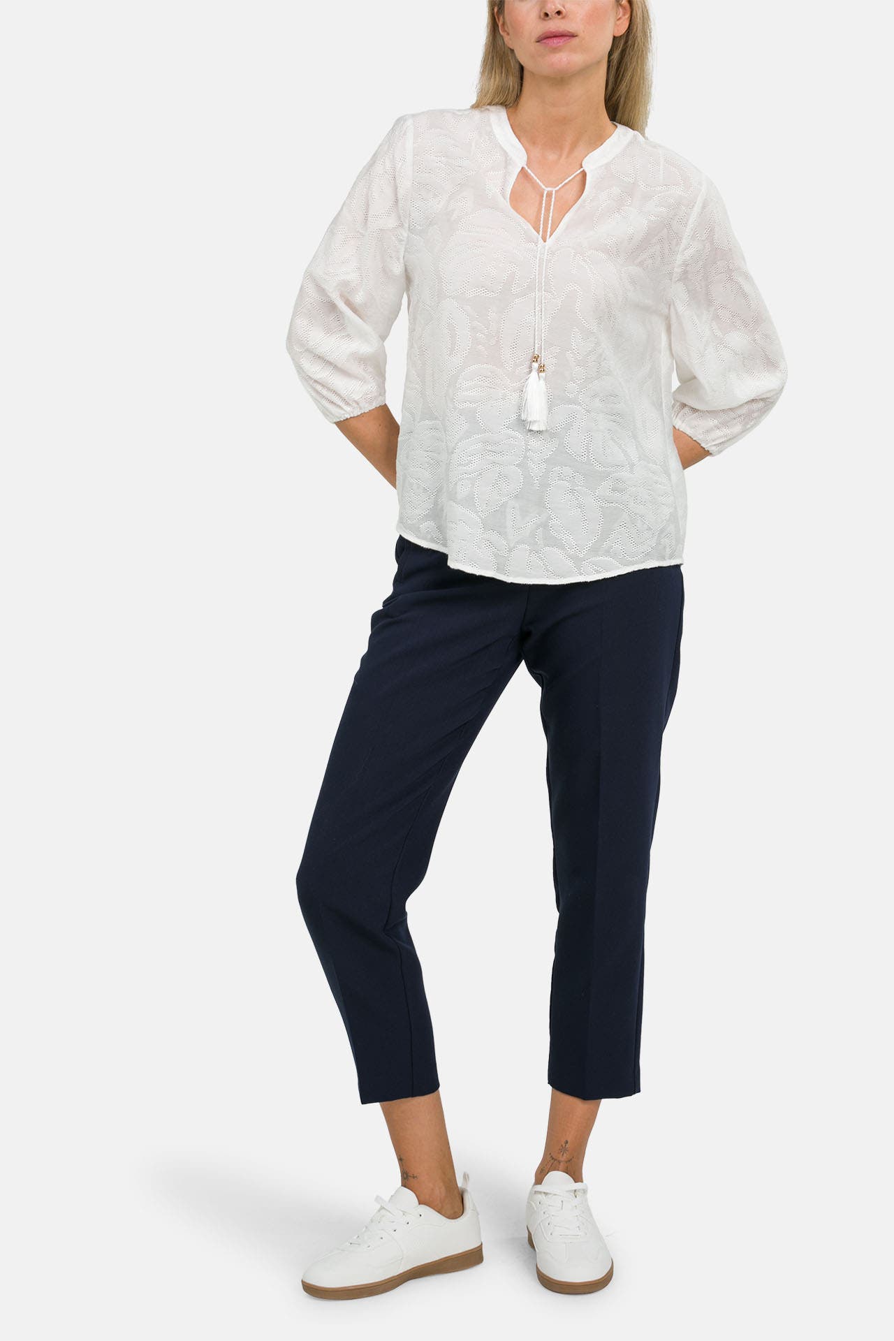 S.OLIVER BLACK LABEL Casual-Bluse weiß gemustert, Bild 1