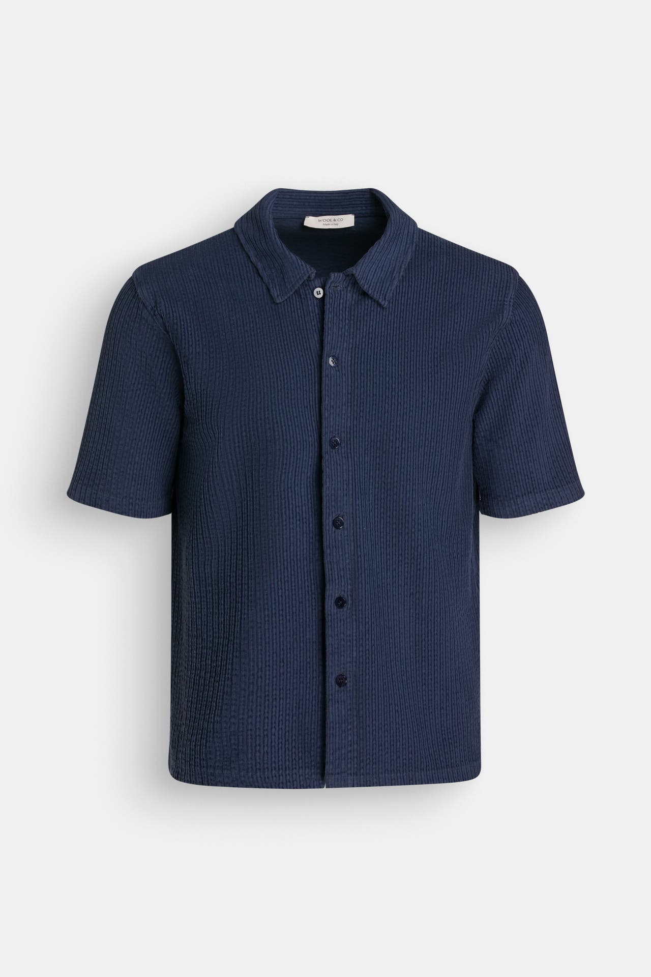 WOOL & CO Cord-Kurzarmhemd navy, Bild 1