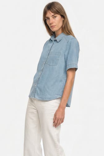 PART TWO Jeansbluse 'Nicla' hellblau