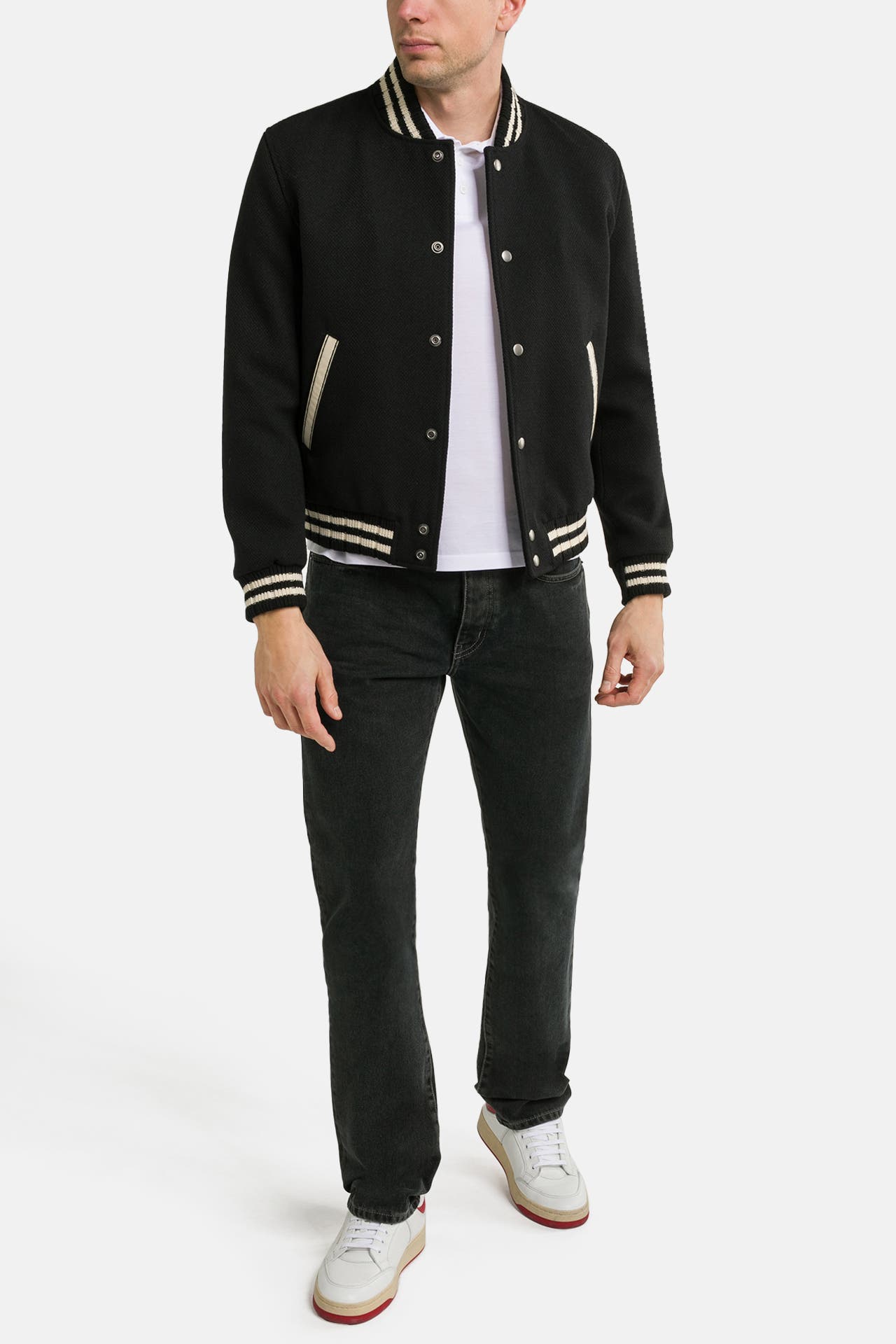 SAINT LAURENT Collegejacke schwarz, Bild 1