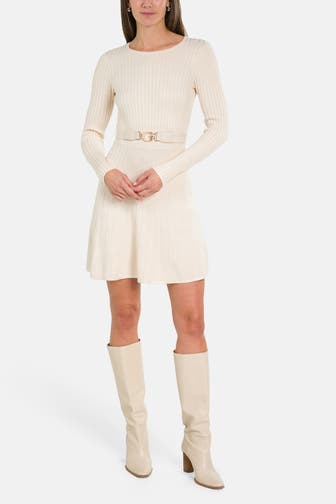 GUESS Strickkleid 'Paige' creme