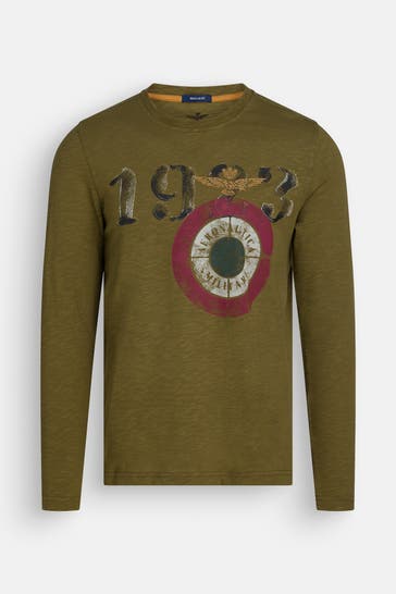 AERONAUTICA MILITARE Olive long-sleeved top