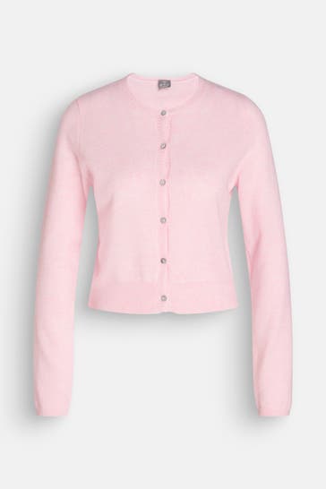 FTC Kaschmir-Strickjacke rosa