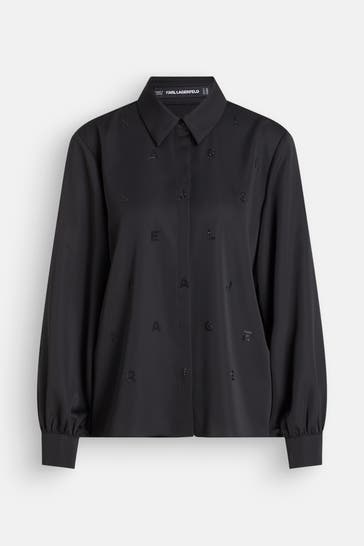 KARL LAGERFELD Casual-Bluse schwarz