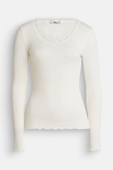RM BY ROSEMUNDE Longsleeve cremeweiß
