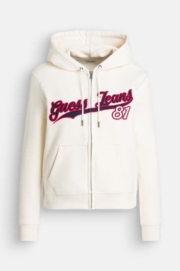 GUESS Sweatjacke ecru