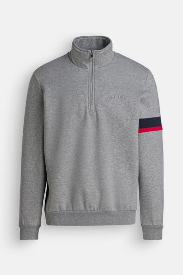 TOMMY HILFIGER Sweat-Troyer grau