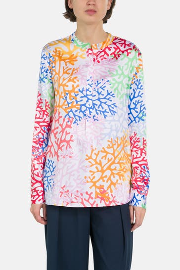 HERZENSANGELEGENHEIT Seidenmix-Bluse gemustert