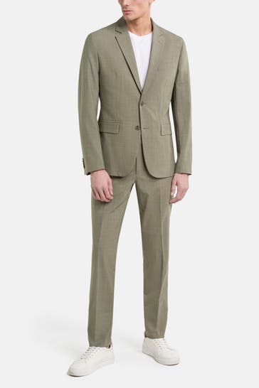 J.LINDEBERG Wollmix-Anzug graugrün