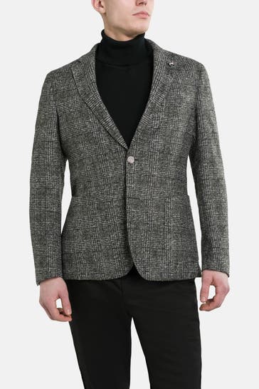 BOSS Wollmix-Sakko kariert