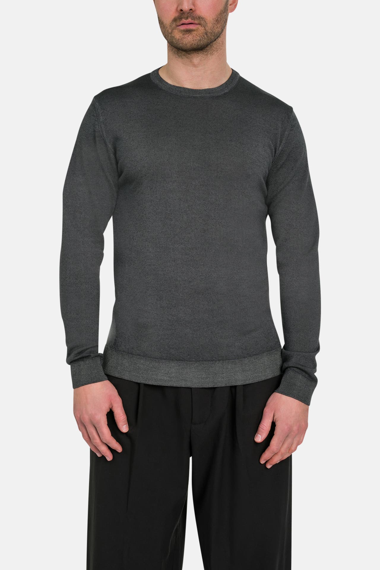 DANIELE FIESOLI Strickpullover dunkelgrau, Bild 1