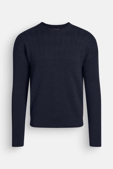 PHIL PETTER Wollpullover dunkelblau