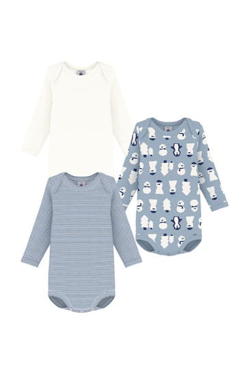 PETIT BATEAU 3er-Pack Bodies mehrfarbig