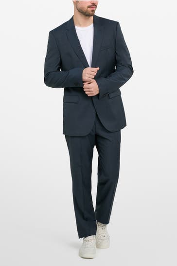 HUGO Schurwollmix-Anzug 'Simmons' nachtblau