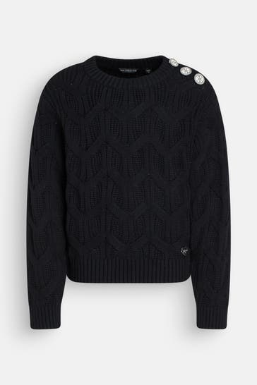 GUESS Strickpullover schwarz