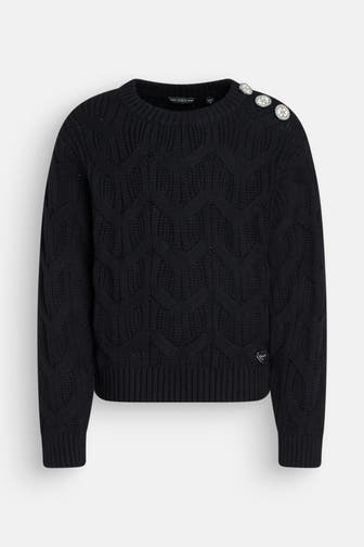 GUESS Strickpullover schwarz