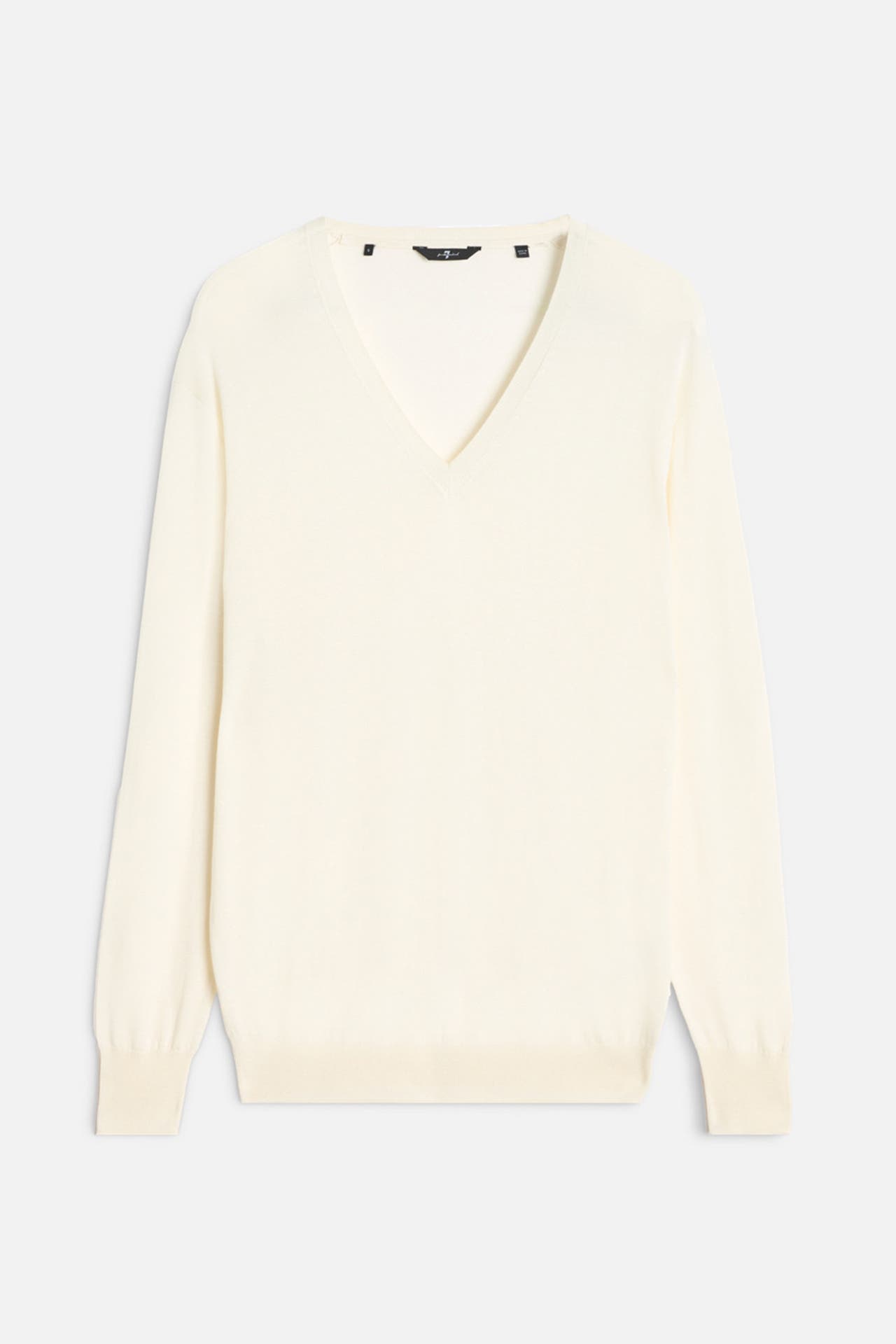 7 FOR ALL MANKIND Seidenmix-Pullover creme, Bild 1