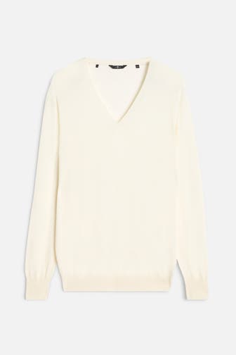 7 FOR ALL MANKIND Seidenmix-Pullover creme