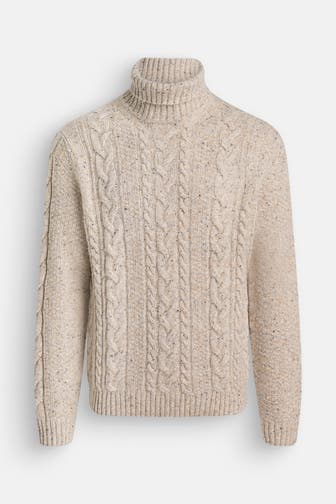 CAMEL ACTIVE Wollmix-Pullover beige gemustert