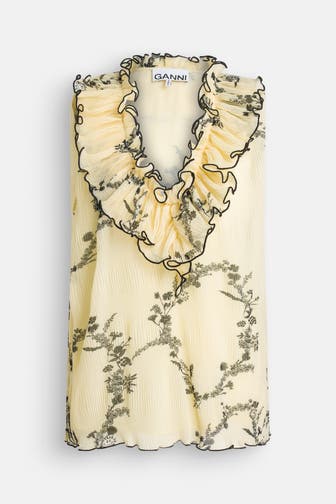 GANNI Blusentop gemustert