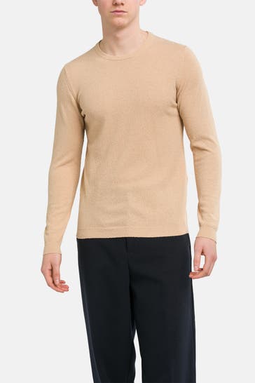 ROBERTO COLLINA Strickpullover sand