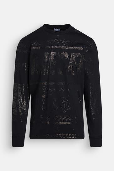 DIESEL Longsleeve schwarz