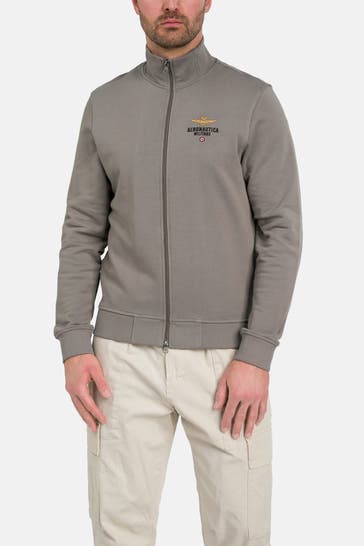 AERONAUTICA MILITARE Sweatjacke steingrau