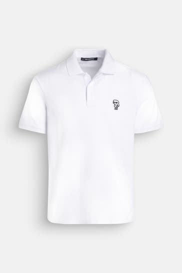 KARL LAGERFELD Polo-Shirt weiß